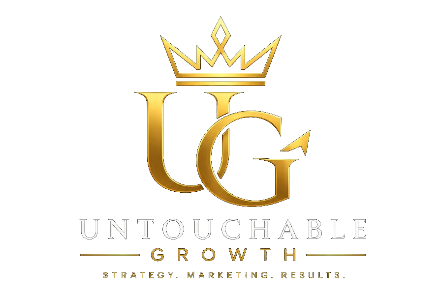 Untouchable Growth gold crown and UG loading artwork